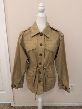 Vanessa Bruno Elaine Tan Jacket Size XS Utility Quiet Luxury Minimalist Casual